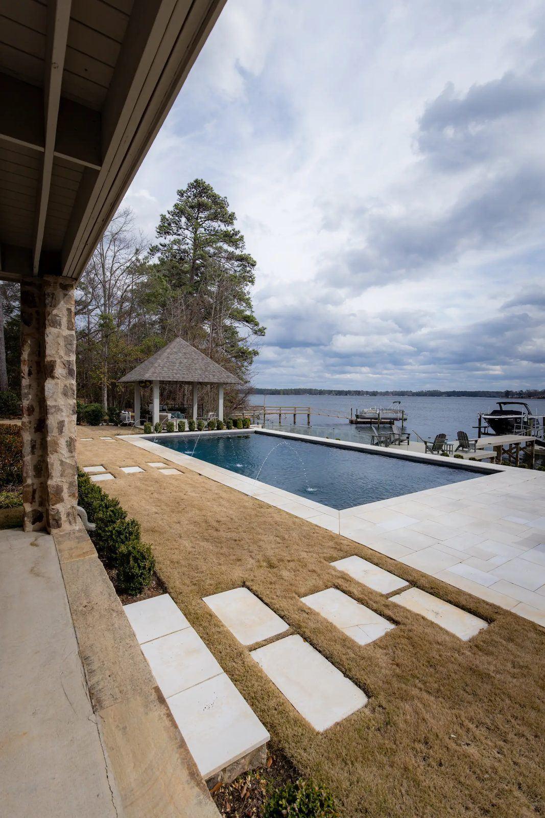 Lakefront pool